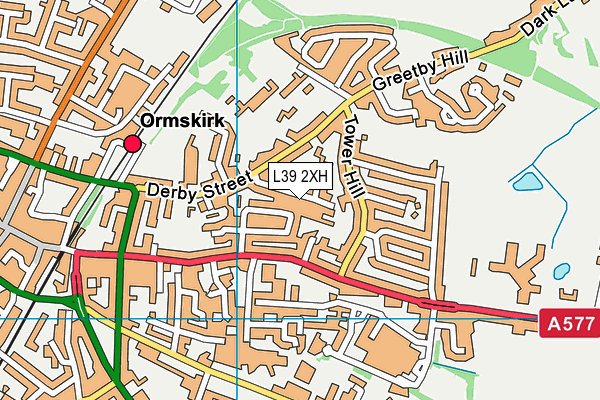 L39 2XH map - OS VectorMap District (Ordnance Survey)