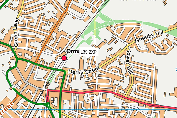 L39 2XP map - OS VectorMap District (Ordnance Survey)