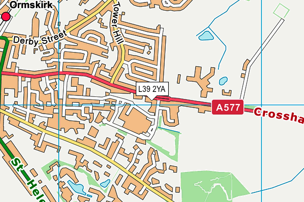 L39 2YA map - OS VectorMap District (Ordnance Survey)