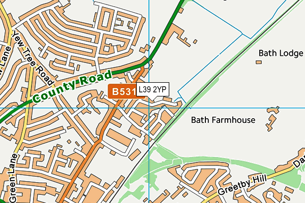 L39 2YP map - OS VectorMap District (Ordnance Survey)
