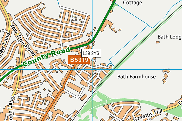 L39 2YS map - OS VectorMap District (Ordnance Survey)