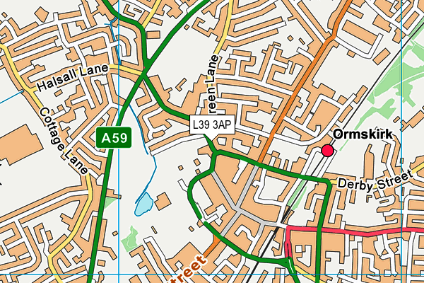L39 3AP map - OS VectorMap District (Ordnance Survey)