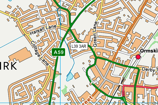 L39 3AR map - OS VectorMap District (Ordnance Survey)