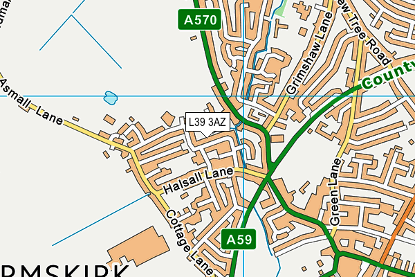 L39 3AZ map - OS VectorMap District (Ordnance Survey)