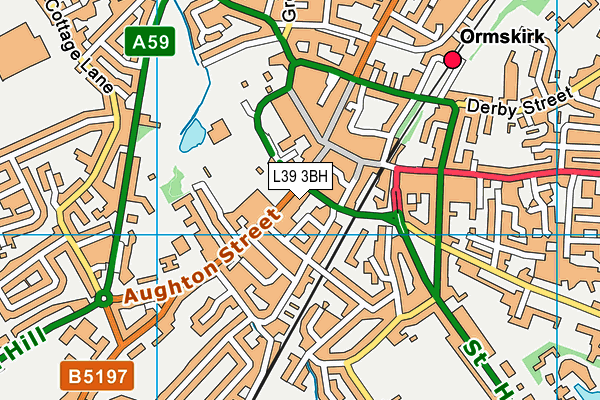 L39 3BH map - OS VectorMap District (Ordnance Survey)