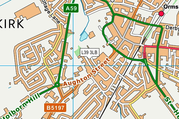 L39 3LB map - OS VectorMap District (Ordnance Survey)