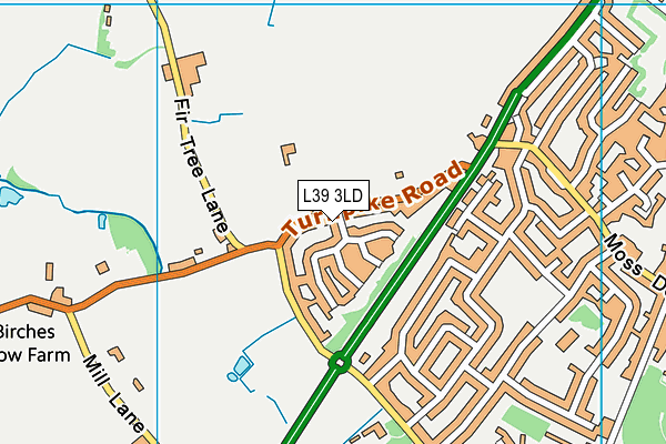 L39 3LD map - OS VectorMap District (Ordnance Survey)