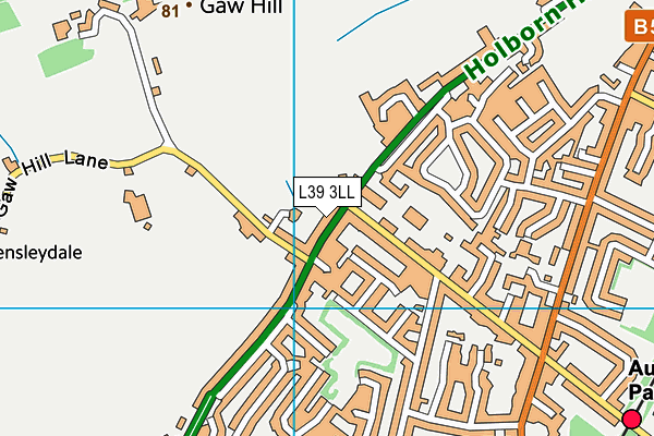 L39 3LL map - OS VectorMap District (Ordnance Survey)