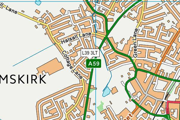 L39 3LT map - OS VectorMap District (Ordnance Survey)