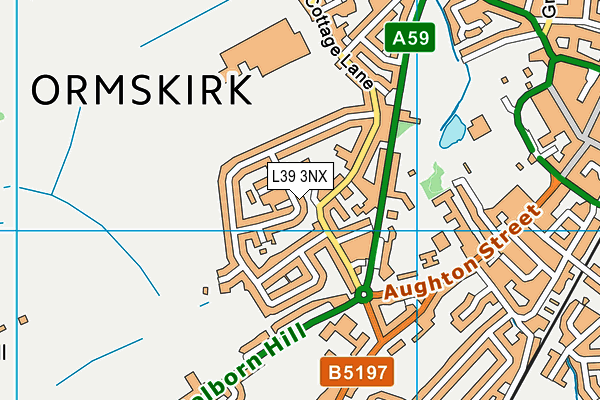 L39 3NX map - OS VectorMap District (Ordnance Survey)