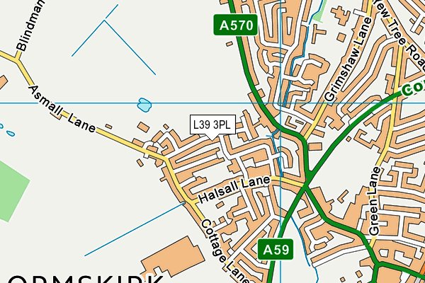 L39 3PL map - OS VectorMap District (Ordnance Survey)