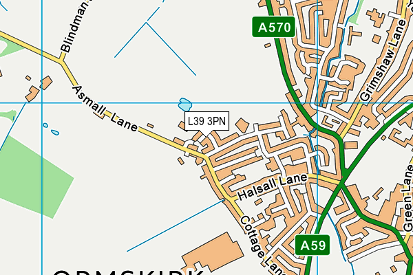 L39 3PN map - OS VectorMap District (Ordnance Survey)