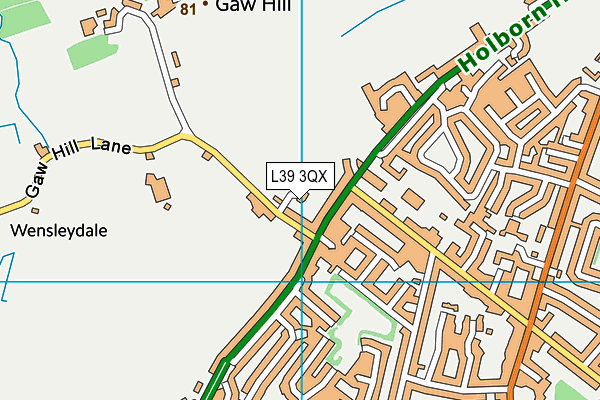 L39 3QX map - OS VectorMap District (Ordnance Survey)