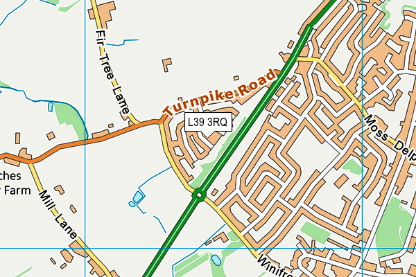 L39 3RQ map - OS VectorMap District (Ordnance Survey)