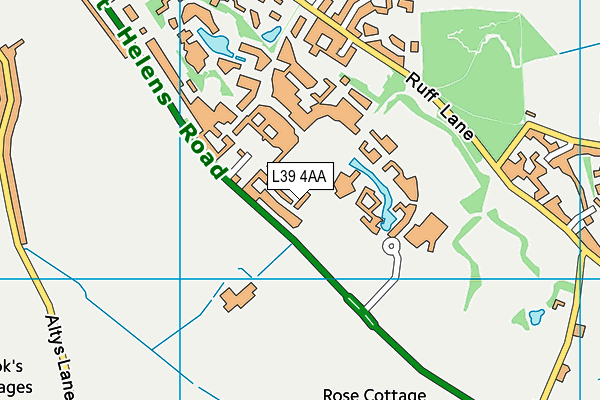 L39 4AA map - OS VectorMap District (Ordnance Survey)