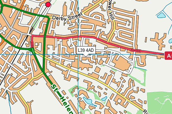 L39 4AD map - OS VectorMap District (Ordnance Survey)
