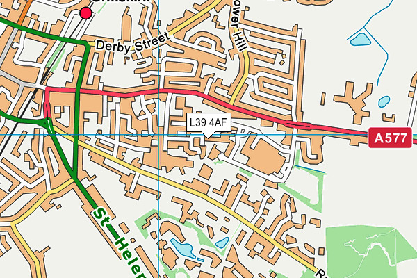 L39 4AF map - OS VectorMap District (Ordnance Survey)