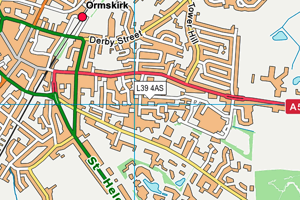 L39 4AS map - OS VectorMap District (Ordnance Survey)
