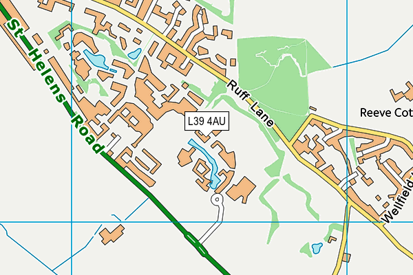 L39 4AU map - OS VectorMap District (Ordnance Survey)