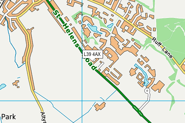 L39 4AX map - OS VectorMap District (Ordnance Survey)