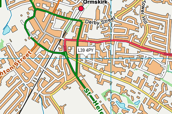 L39 4PY map - OS VectorMap District (Ordnance Survey)