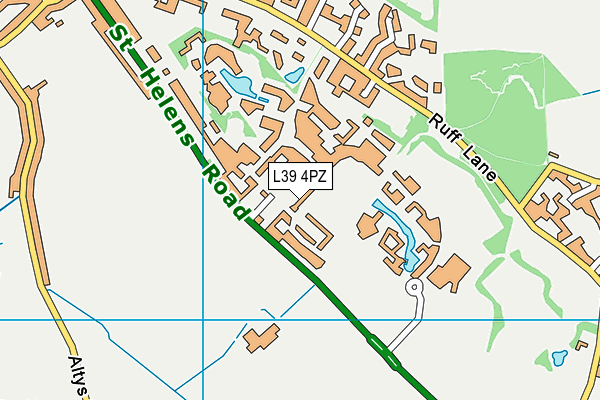 L39 4PZ map - OS VectorMap District (Ordnance Survey)
