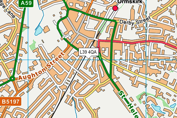 L39 4QA map - OS VectorMap District (Ordnance Survey)