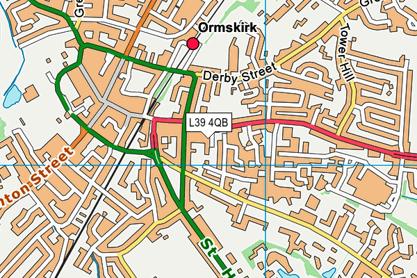 L39 4QB map - OS VectorMap District (Ordnance Survey)