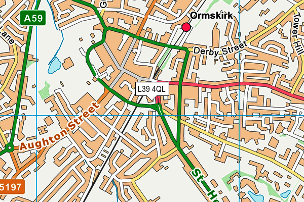 L39 4QL map - OS VectorMap District (Ordnance Survey)
