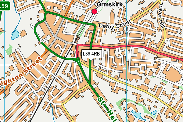 L39 4RB map - OS VectorMap District (Ordnance Survey)