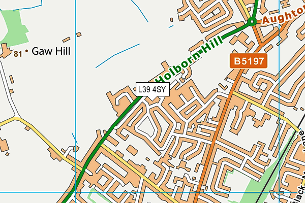 L39 4SY map - OS VectorMap District (Ordnance Survey)