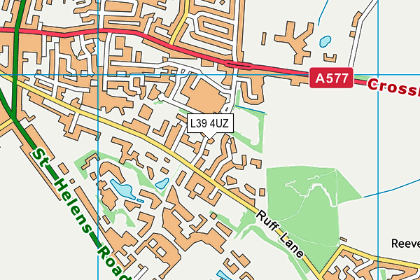L39 4UZ map - OS VectorMap District (Ordnance Survey)