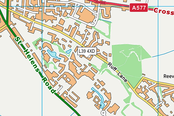 L39 4XD map - OS VectorMap District (Ordnance Survey)