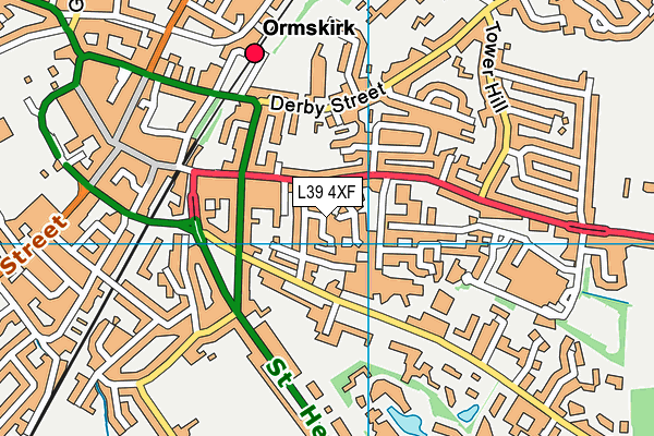 L39 4XF map - OS VectorMap District (Ordnance Survey)