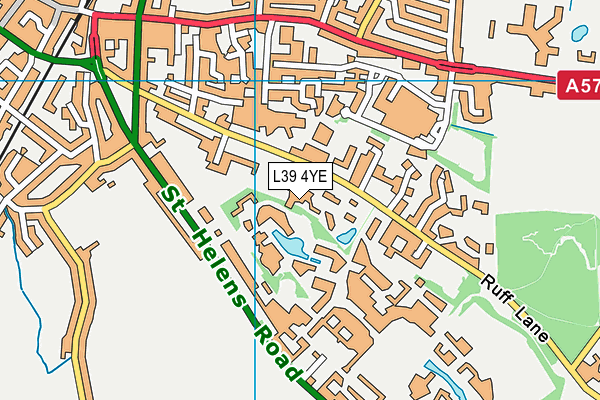L39 4YE map - OS VectorMap District (Ordnance Survey)