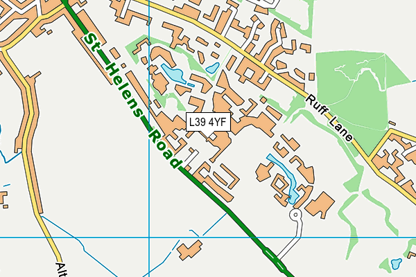 L39 4YF map - OS VectorMap District (Ordnance Survey)