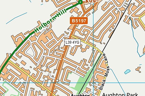L39 4YG map - OS VectorMap District (Ordnance Survey)