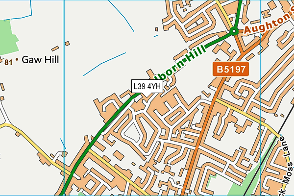 L39 4YH map - OS VectorMap District (Ordnance Survey)