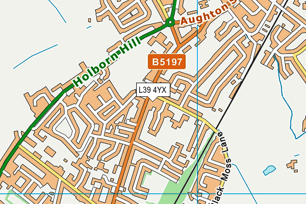 L39 4YX map - OS VectorMap District (Ordnance Survey)