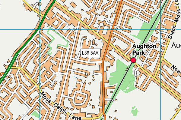 L39 5AA map - OS VectorMap District (Ordnance Survey)