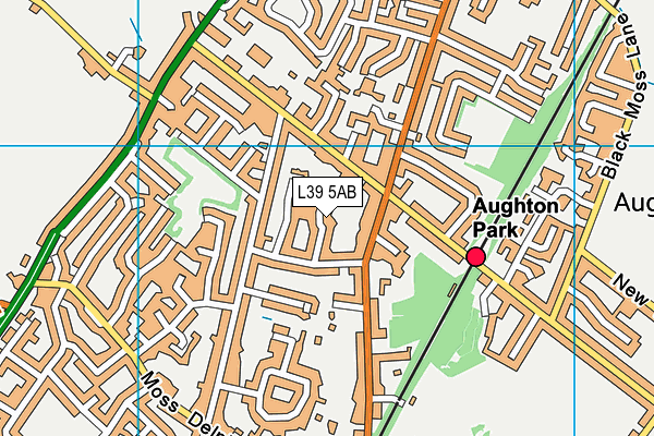L39 5AB map - OS VectorMap District (Ordnance Survey)