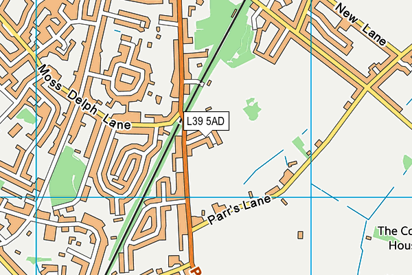 L39 5AD map - OS VectorMap District (Ordnance Survey)