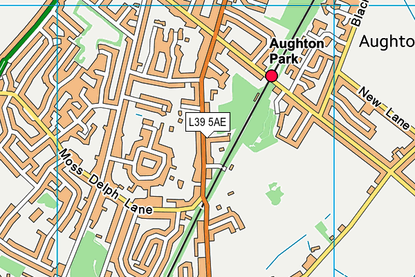 L39 5AE map - OS VectorMap District (Ordnance Survey)