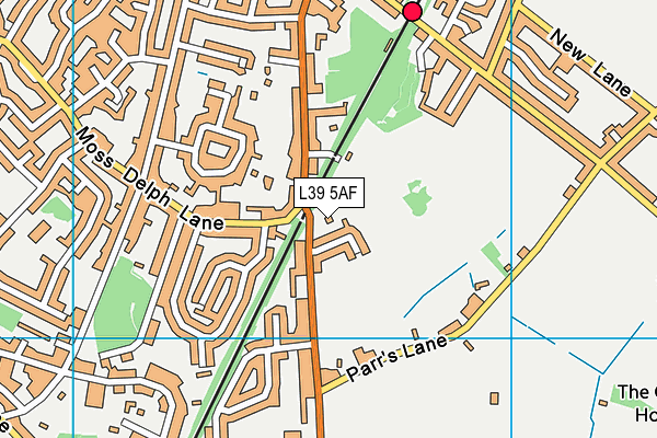 L39 5AF map - OS VectorMap District (Ordnance Survey)