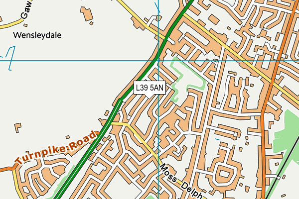 L39 5AN map - OS VectorMap District (Ordnance Survey)