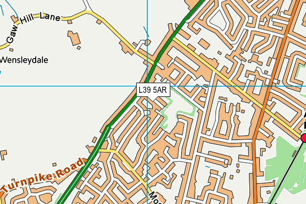L39 5AR map - OS VectorMap District (Ordnance Survey)