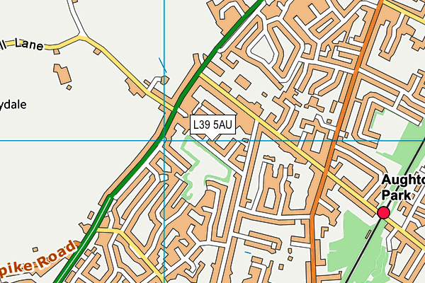 L39 5AU map - OS VectorMap District (Ordnance Survey)