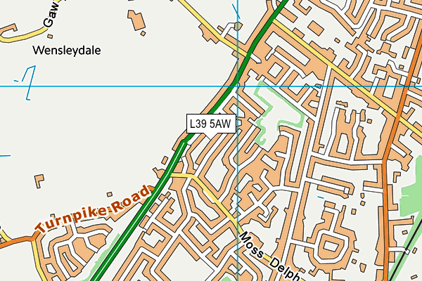 L39 5AW map - OS VectorMap District (Ordnance Survey)