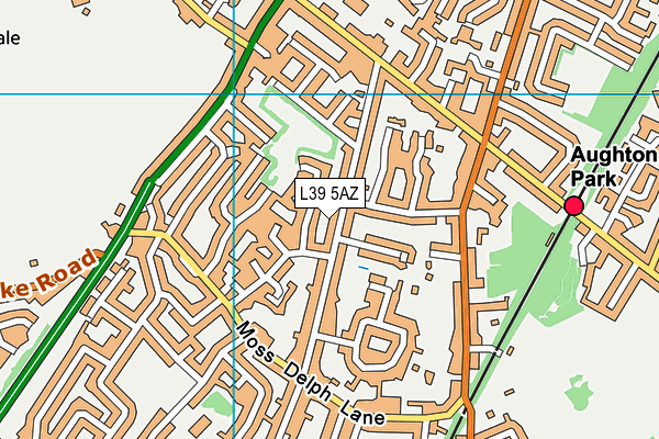 L39 5AZ map - OS VectorMap District (Ordnance Survey)