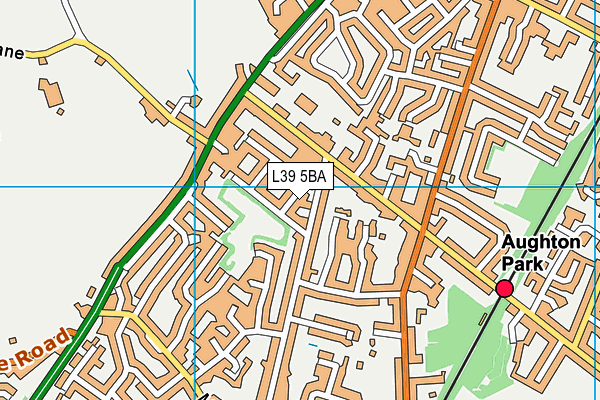 L39 5BA map - OS VectorMap District (Ordnance Survey)